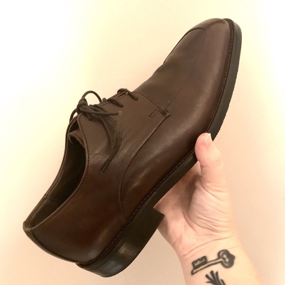 HP🎊 BANANA REPUBLIC Leather Laced Moc Toe Oxford - Picture 7 of 7